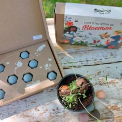 Blossombs giftset, blossombs geluk is een tuintje vol bloemen, cadeau door de brievenbus, bloemzaden mix cadeau, cadeau voor moeder