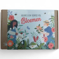 Blossombs giftset, blossombs geluk is een tuintje vol bloemen, cadeau door de brievenbus, bloemzaden mix cadeau, cadeau voor moeder