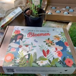 Blossombs giftset, blossombs geluk is een tuintje vol bloemen, cadeau door de brievenbus, bloemzaden mix cadeau, cadeau voor moeder