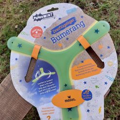 boemerang glow in the dark, boemerang buitenspeelgoed voor kinderen en volwassenen, glow in the dark buitenspeelgoed