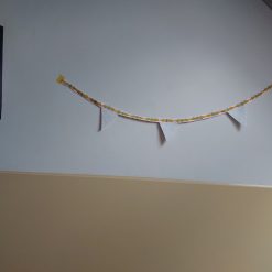 Kleurrijke handgemaakte vlaggenlijn van vilt met timeless design