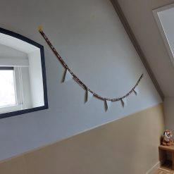 Duurzame vilten vlaggenlijn voor sfeervolle decoratie in de kinderkamer kat