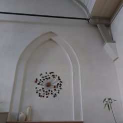 Abstracte bloem muurdecoratie van metaal voor binnen en buiten