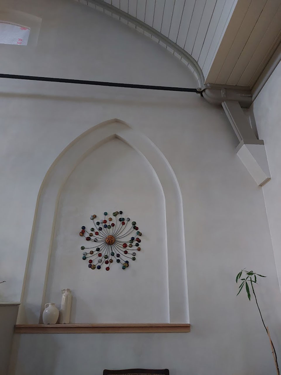 Abstracte bloem muurdecoratie van metaal voor binnen en buiten