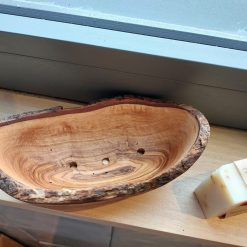 Olijfhouten zeepbakje met natuurlijke unieke houtnerf